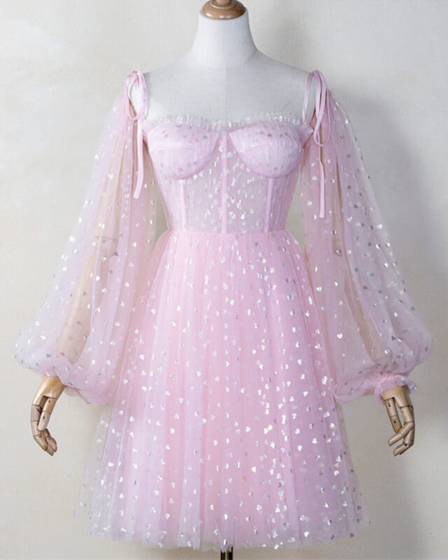 Pink Corset Homecoming Dress