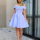 Stylish Satin Homecoming Dresses Short Off Shoulder