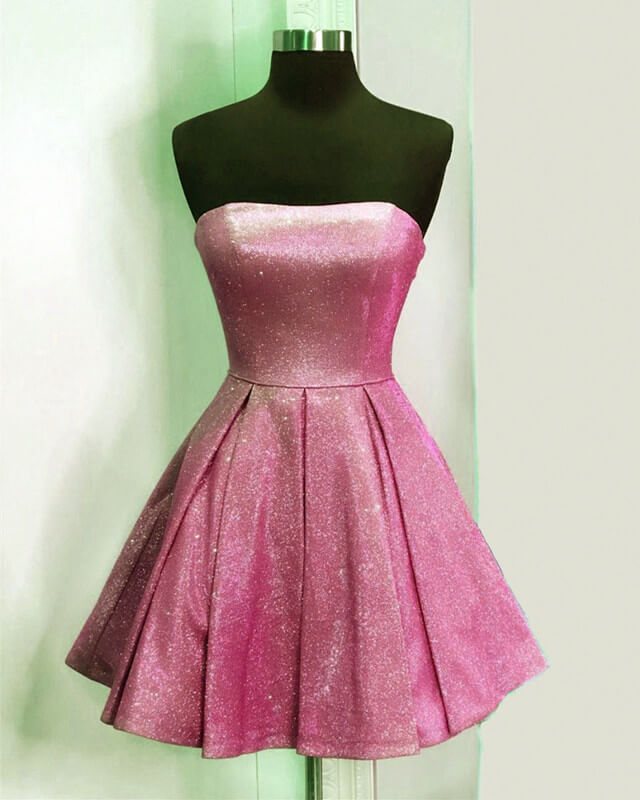 light purple strapless hoco dress Lilac Homecoming Dresses