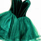 Green Velvet Corset Homecoming Dresses