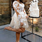 Long Sleeve Ivory Homecoming Dresses