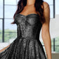 Short Black Sparkly Corset Dress