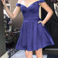 Short V-neck Sage Green Sain Dress With Pockets