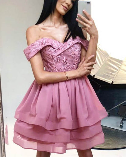 Mauve Homecoming Short Dresses