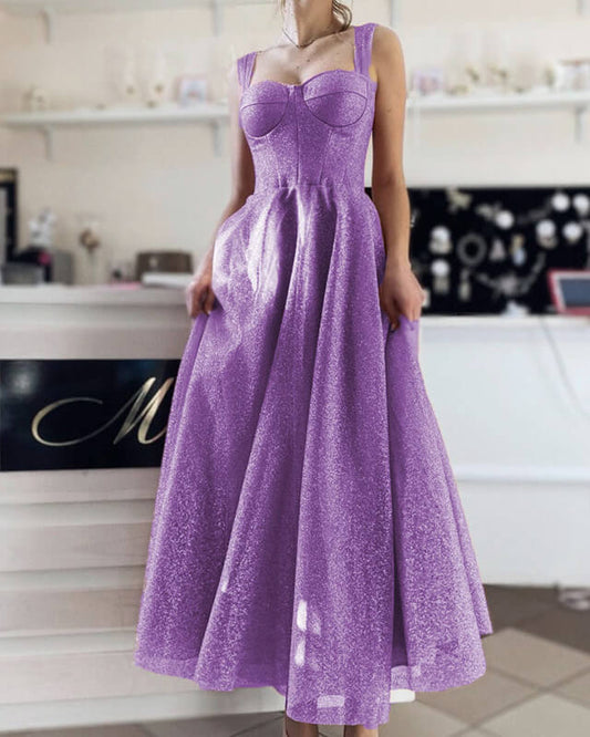 Lavender Sparkly Homecoming Dress
