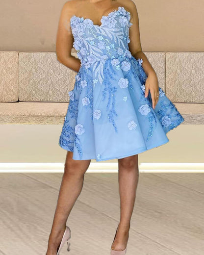 Light Blue Mini Homecoming Dresses