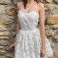 White 3D Lace Homecoming Dresses
