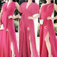 Hot Pink Bridesmaid Dresses Convertible