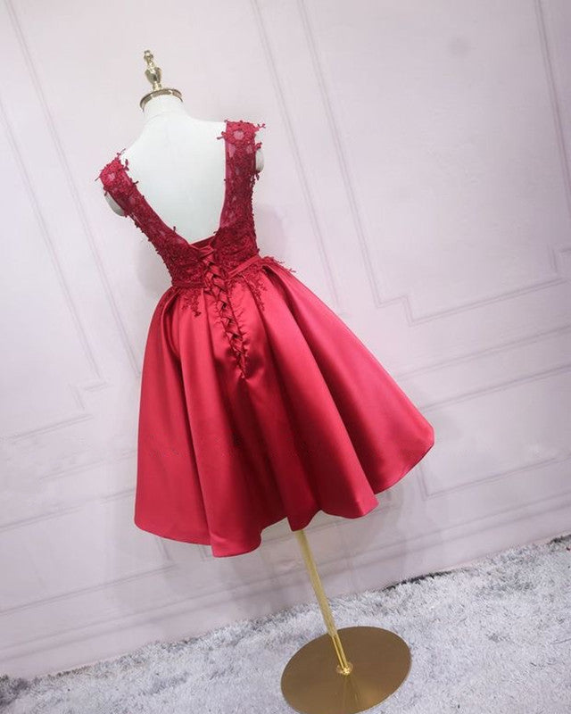 Backless Homecoming Dresses Red