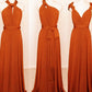 Burnt Orange Bridesmaid Infinity Dresses
