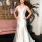Ivory Mermaid Wedding Dress Satin