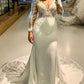 Lace Long Sleeves Mermaid Wedding Dress