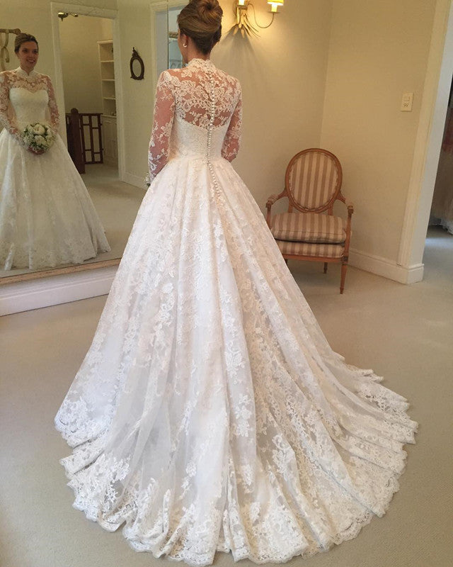 Lace Long Sleeves Wedding Dresses