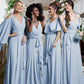 Light Blue Chiffon Mixed Bridesmaid Dresses