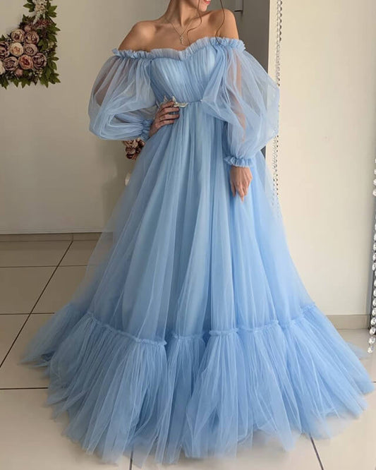 Light Blue cottagecore dresses for wedding