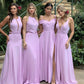 Lilac Long Bridesmaid Dresses