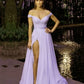 Long Chiffon Bridesmaid Dresses Split Off The Shoulder