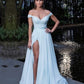 Long Chiffon Bridesmaid Dresses Split Off The Shoulder