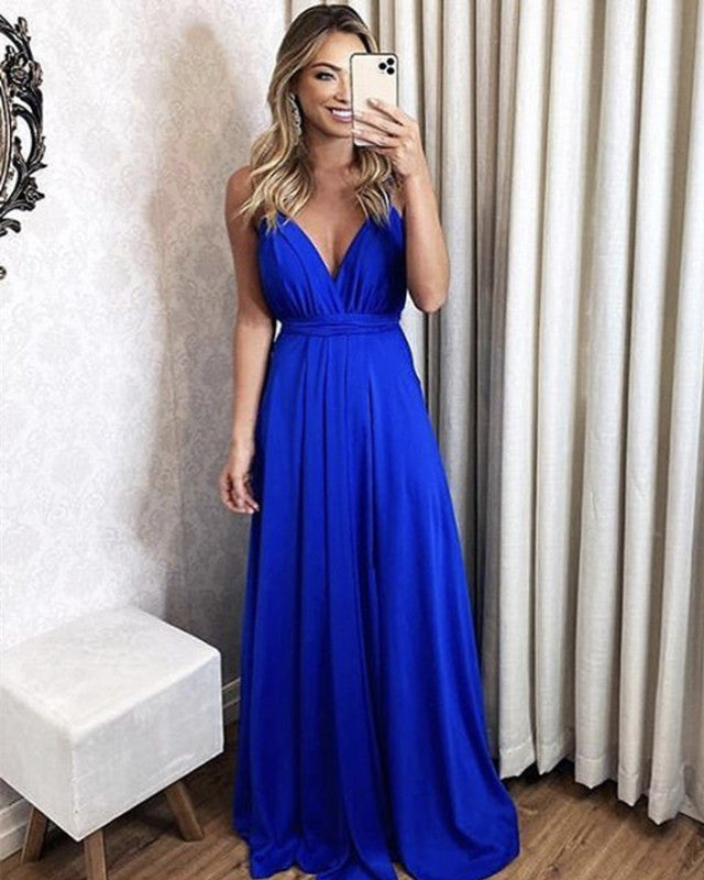 Ruched Chiffon Bridesmaid Dresses V Neck Empire Waist