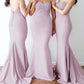 Mermaid Sweetheart Bridesmaid Dresses Spaghetti Straps Lace Appliques