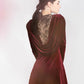 Sleeved Velvet Formal Dresses With Lace Back