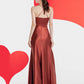 Mermaid V Neck Satin Floor Length Bridesmaid Dresses