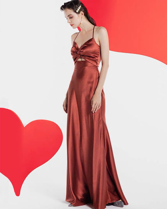 Terracotta Bridesmaid Dresses Satin