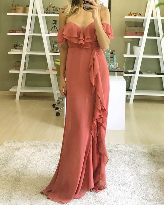 Terracotta Bridesmaid Dresses Sheath