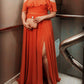 Burnt Orange Bridesmaid Dresses Plus Size