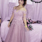 Elegant Tulle Bridesmaid Dresses With Lace Sleeves