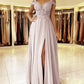 Taupe Bridesmaid Dresses Cold Shoulder
