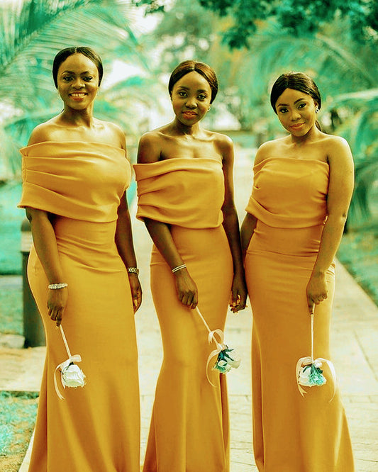 Mustard Yellow Bridesmaid Dresses