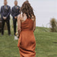 Burnt Orange Bridesmaid Dresses Mismatched