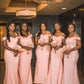 Mermaid Cold Shoulder Bridesmaid Dresses Satin