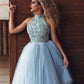 Lace Halter Tulle Ball Gown Party Dresses