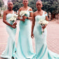 Light Blue Bridesmaid Dresses Mermaid