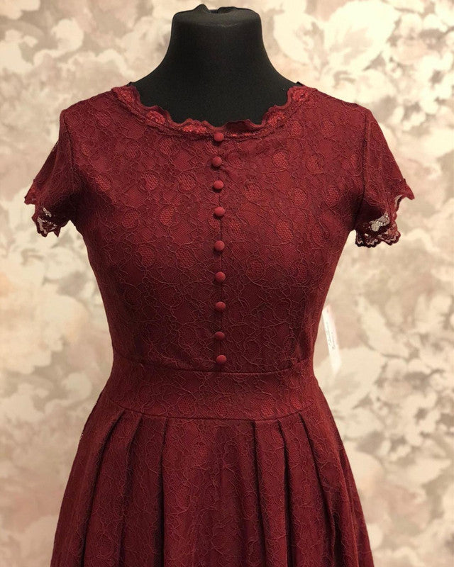Burgundy Bridesmaid Dresses With Sleeves