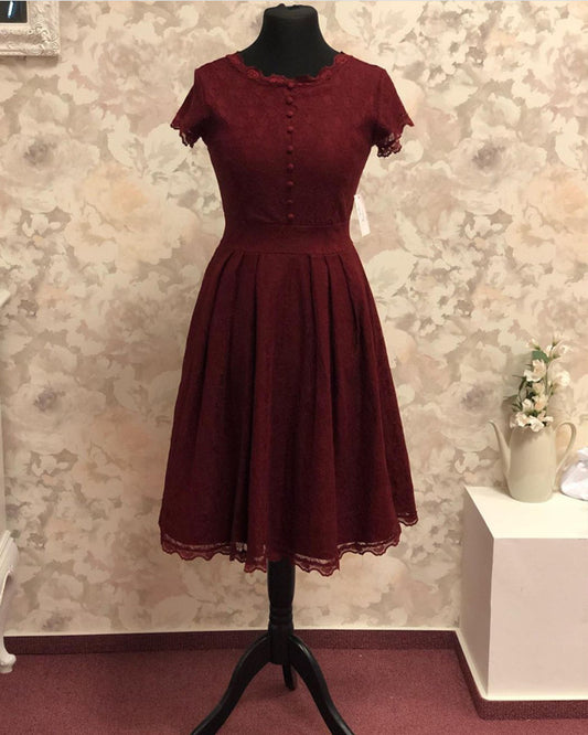 Modest Burgundy Bridesmaid Dresses