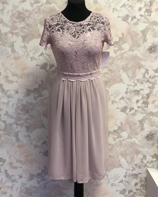 Mauve Bridesmaid Dresses Knee Length