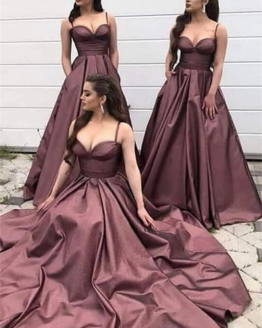 Sweetheart Corset Bridesmaid Dresses Spaghetti Straps