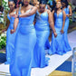 Mermaid V Neck Spaghetti Straps Bridesmaid Dresses