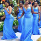 Mermaid V Neck Spaghetti Straps Bridesmaid Dresses