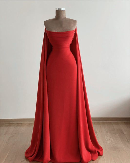 Red Mermaid Evening Dress