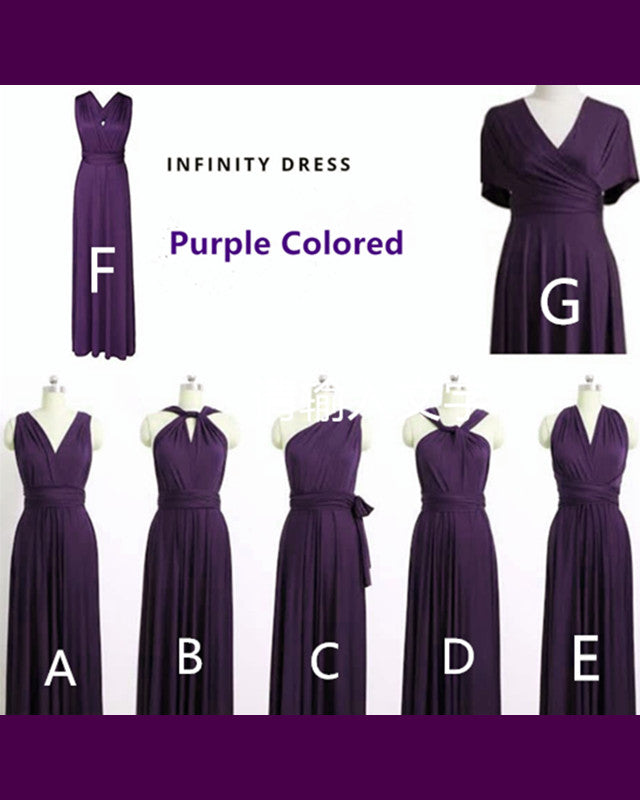 Purple Plus Size Bridesmaid Dresses Infinity