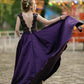 Modest Satin Prom Long Dresses Lace Beaded Cap Sleeves