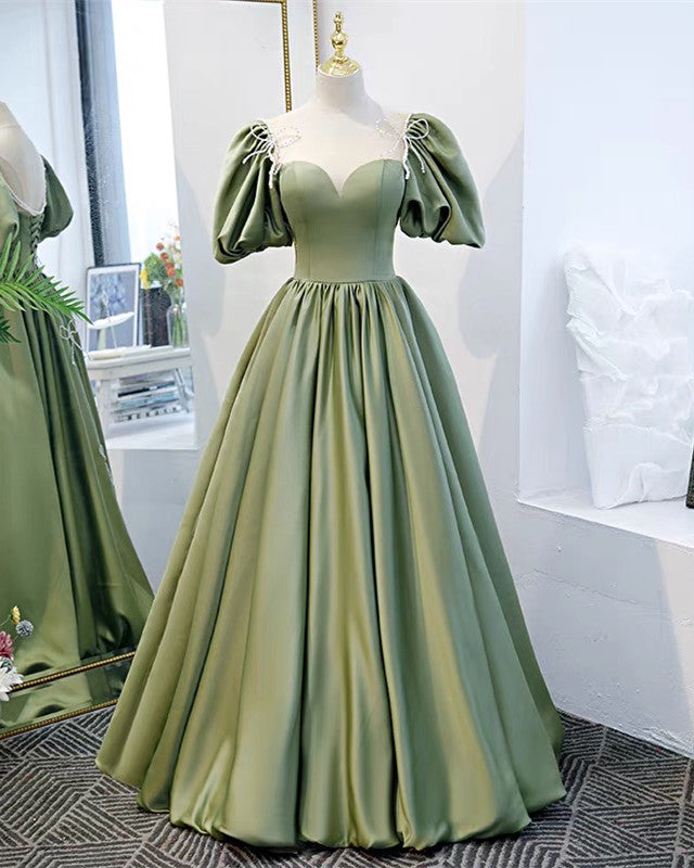 Moss Green Bridesmaid Dresses Long