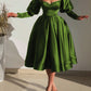 Olive Green Bridesmaid Dresses Tea Length