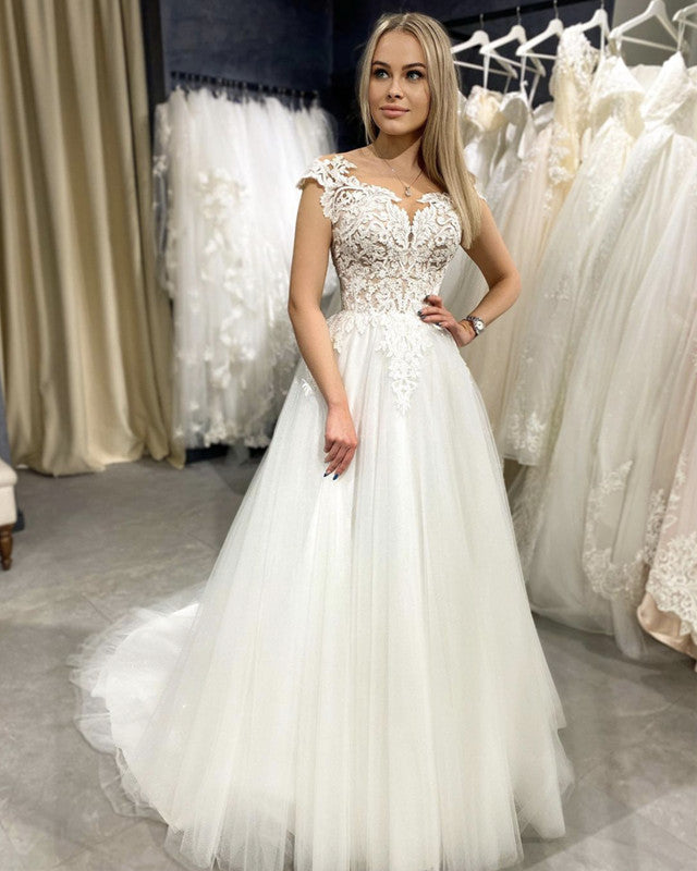 Tulle Wedding Dress A-line