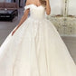 Princess Ball Gown Off The Shoulder Wedding Dress Appliques