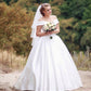 Princess Wedding Dress Ball Gown Satin Off The Shoulder